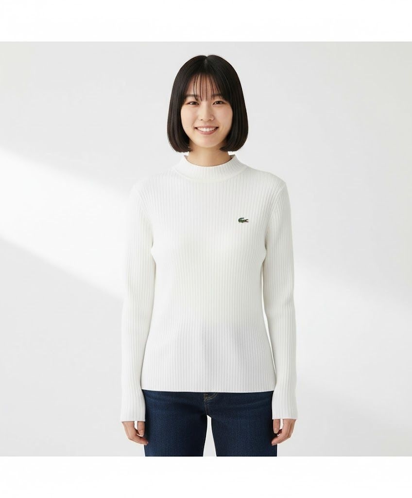 라코스테 여성 lacoste 여성 레이어링 코디 스웨터 AF606E-55N 001