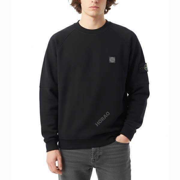 STONE ISLAND 스톤아일랜드 60252 Brushed Diagonal Cotton Fleece Sweatshirt (811560252 V0029) (브러쉬드 다이애그널 코튼 플리스 스웨트셔츠)