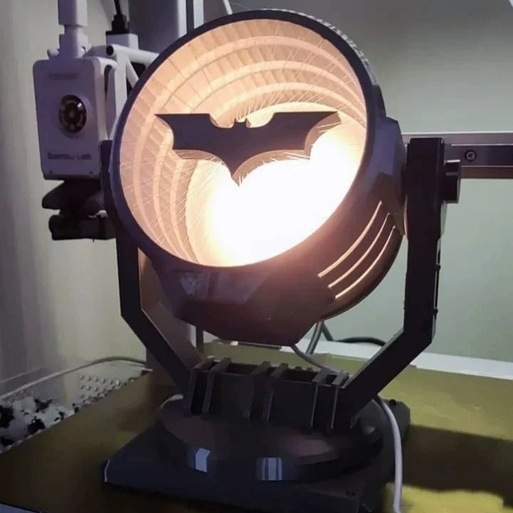 [해외] 3D 프린터 다크 히어로 배트 서치등 미니어처 프라모델 디오라마 전시 소품 USB 무드등