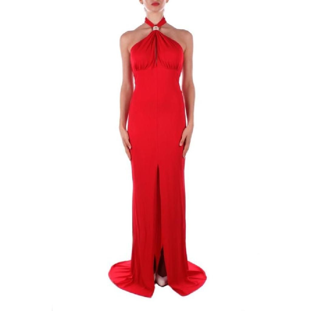 엘리자베타프렌치 엘리자베타 프렌치 Elisabetta Franchi 로고 플라크 드레이프 레드 카펫 드레스 AB71747E2 CG5 TP944133689