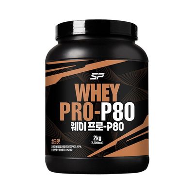 웨이프로 P80 2kg 초코맛_프로틴원료 80% 데일리 단백질보충제 프로틴쉐이크