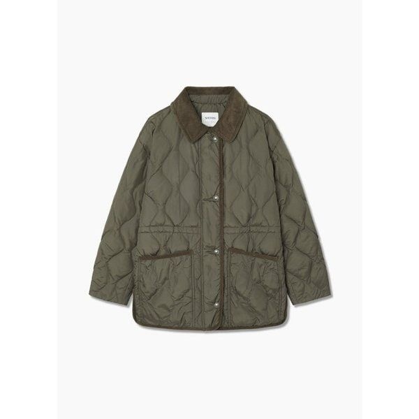 <매장정품> SHESMISS 쉬즈미스 퀄팅 코듀로이 카라 덕다운 점퍼 (SSDJPP42120) 856694