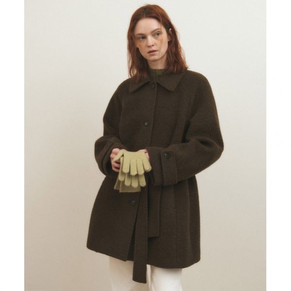 AAU 알파카 부클 하프 코트_브라운 S71394 2833326