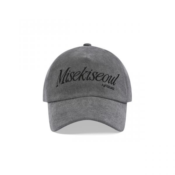 MISEKI SEOUL 미세키 서울 Serif logo ball cap CHARCOAL 228419