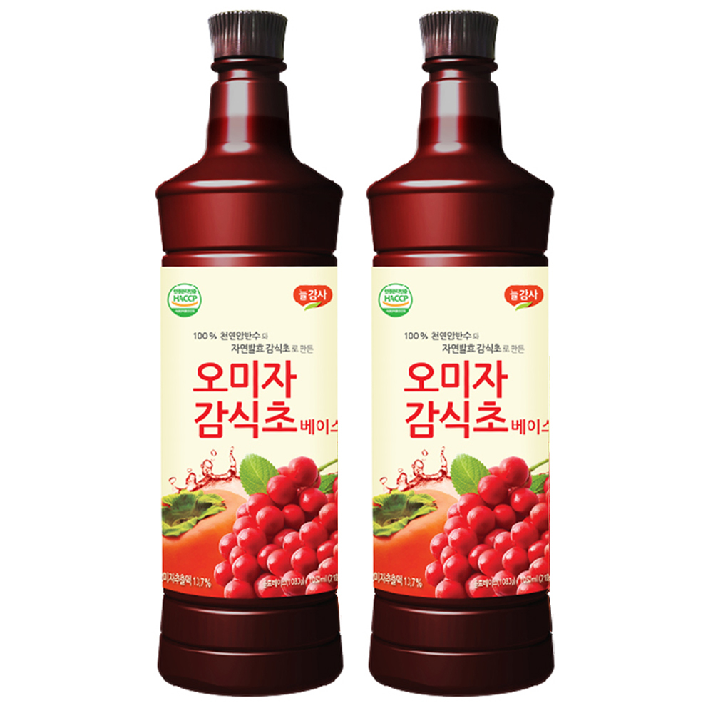 [오늘출발] 광야식품 오미자 감식초 베이스 970ml x 2개