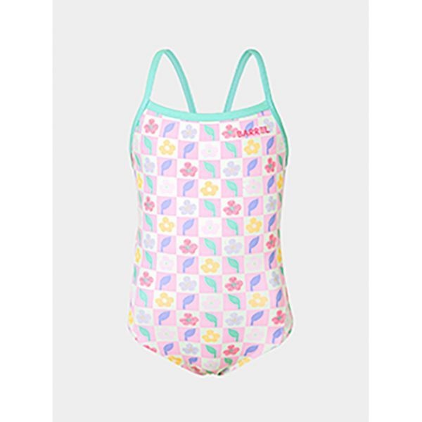 <매장정품> BARREL 배럴 키즈 여아 체크 플라워 V백 원피스 수영복 핑크 (B4SKSWS303PNK) B4SKSWS303PNK 853036
