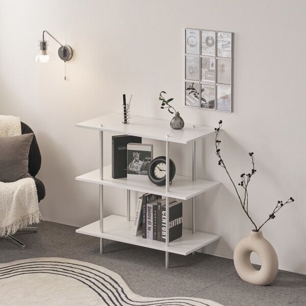 히트OEM [히트가구] F41702 모듈 3단 선반 장식장 800 (착불배송 상세확인)