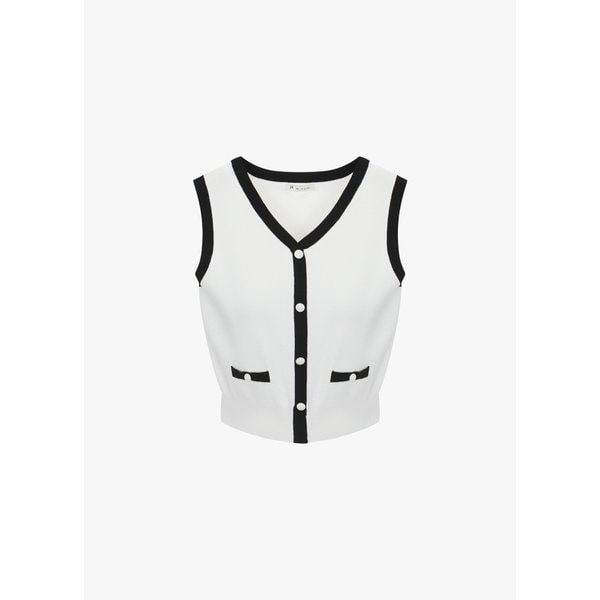 잇미샤 <매장정품> it MICHAA 잇미샤 컬러 배색 니트 베스트 (ITP5KVS720) 866749