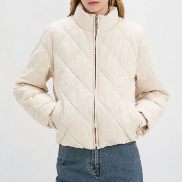 DKNY 다잉 구스 다운 점퍼 아이보리 DW2G1QJM011LIV