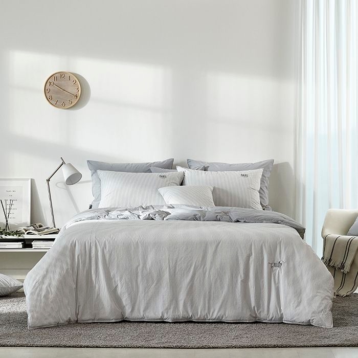 [롯데백화점] 닥스 침구 고밀도 이든 그레이[9온스] 킹세트[퀼트이불+패드+베개커버2장] LE1215160482