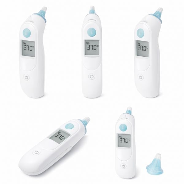 UnKnown 브라운 귀적외선체온계 IRT6030 필터 21p 포함 신생아 성인 체온계