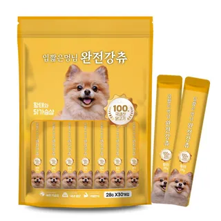 푸르미 완전강츄 대용량 강아지간식 28g 황태, 30개입