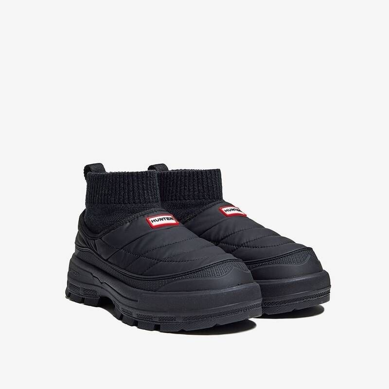 헌터 UNISEX 익스플로러 온 푸퍼 니트 커프 부츠 - 블랙 HDUK101FBZBLK 854196
