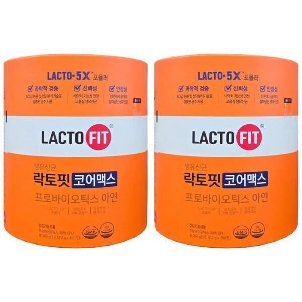 종근당건강(주) / 충남 당진시 합덕읍 인더스파크로 1 종근당 [종근당] 건강 락토핏 코어맥스 생유산균 180포 x 2통 (6개월분) HISM (36460547)