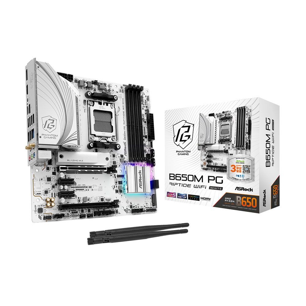 ASRock 애즈락 ASRock B650M PG Riptide WiFi White 에즈윈
