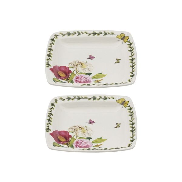 에이치플러스몰 본차이나 대장미 정사각접시 2P 대(WF42124)