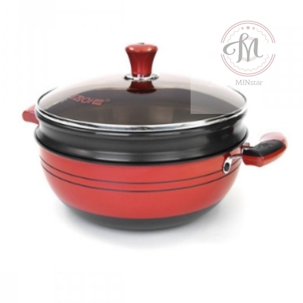 자스민스토어 2단 찜냄비 32CM 찜기 찜용냄비 2단찜냄비 찜냄비세트 찜냄비2단 업소용찜냄비