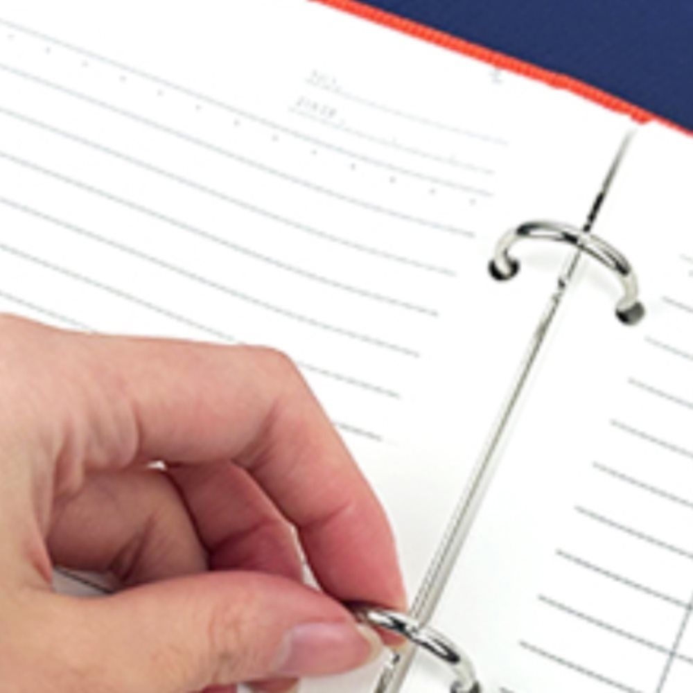 수토리21 A5 링 바인더 가죽무늬 표지 커버 내지 포함 노트  3공O링 파일철 A5노트 3공링