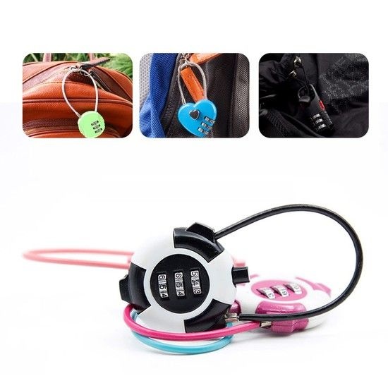 다이얼 와이어 비밀번호 잠금 미니 자물쇠 DD-10774 번호자물쇠 문잠금장치 비밀번호자물쇠