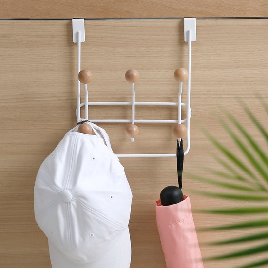 [(주)홈앤하우스]홈앤하우스 우드 오버더 도어훅 6구