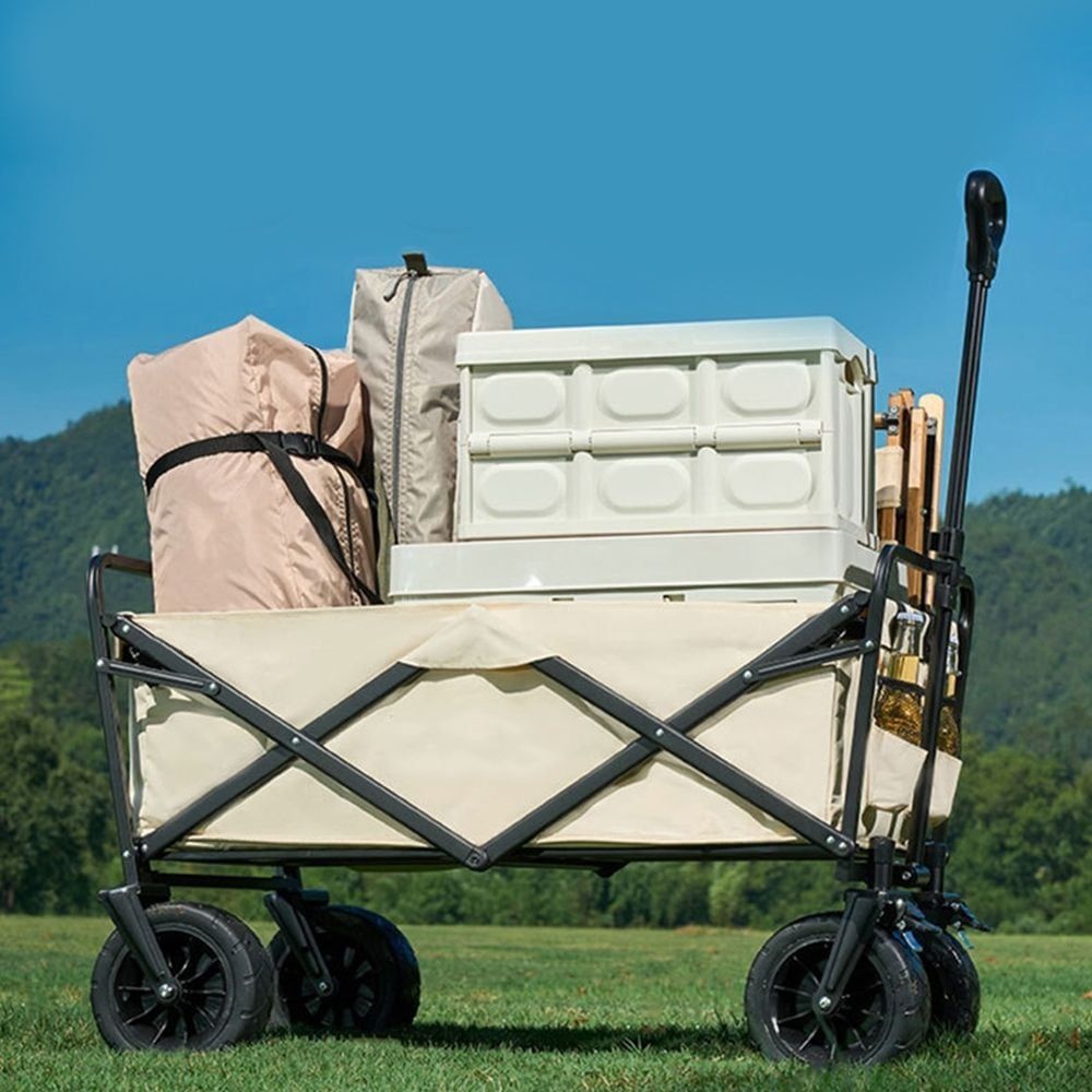 레코아르 오픈형 접이식 카트 캠핑웨건 트레일러 폴딩 롱바디 브레이크