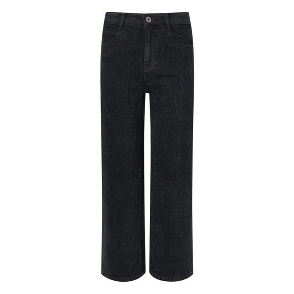 헤지스레이디스 헤지스레이디스 [25FW][HSPA-5D983][Essential] 세미와이드 기모 데님 팬츠 진한 그레이