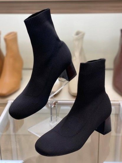 메이피플 세이브존02 논슬립창 라운드 쉐입 니트 스판 5cm 앵클부츠 M-FW27BT1357-1 (33961068)