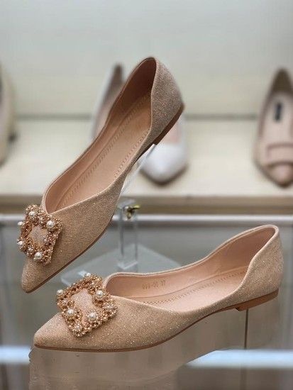 메이피플 세이브존02 데일리 스퀘어 진주 포인트 스틸레토 플랫슈즈 M-FW27MN999-50 (33958941)