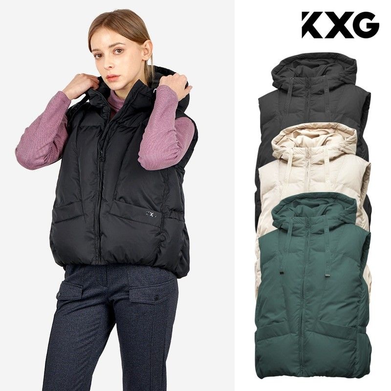 김영주 김영주 KXG 여성 골프웨어 겨울 오버핏 패딩 베스트 조끼 1561396