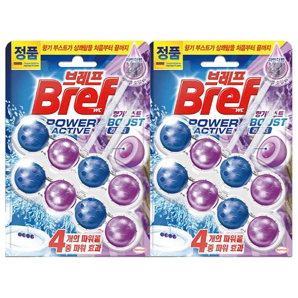 헨켈 브레프 거치식 변기세정제 파워액티브 프로방스 라벤더향 50g(2입)x2개