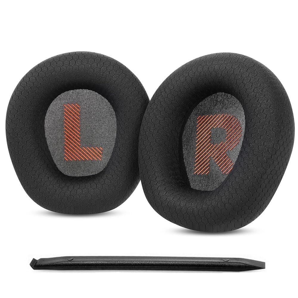 YDYBZB [해외] Quantum JBL 100/100X/100P/100M2 350 360 헤드폰 이어 패드 부드러운 메시 원단 교체용 이어패드 - 블랙 320407