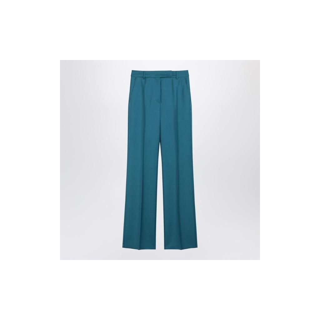 막스마라 Turquoise wool and silk blend trousers MXMTALCOWO/XM_MAXM-003_102-40..