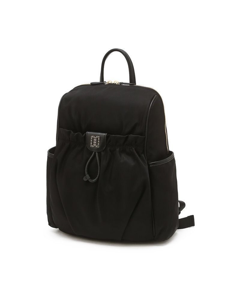 닥스 핸드백 HILTON 블랙 앤틱 DD장식 나일론 백팩 DCBA6E334