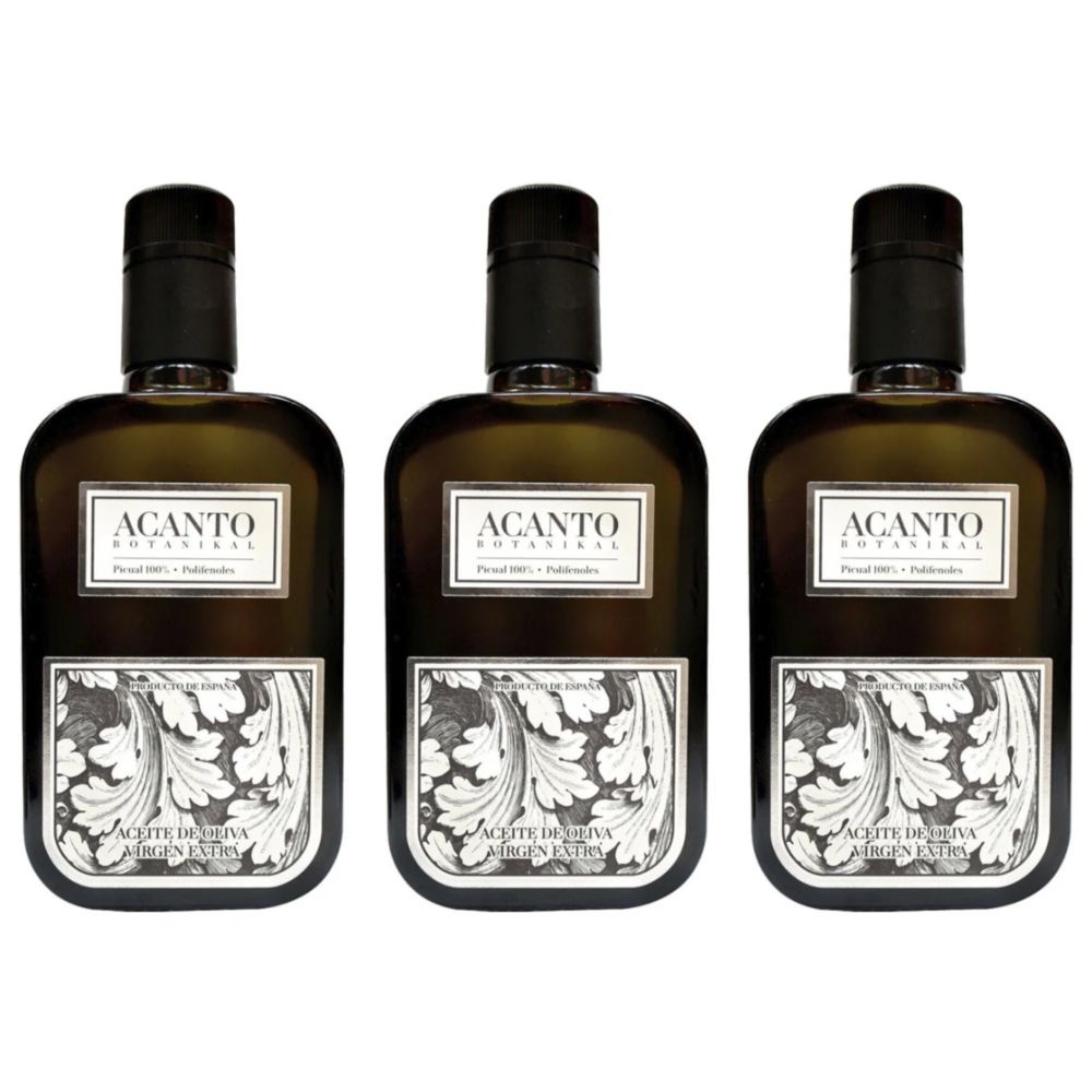 상품상세참조 [해외] ACANTO Botanikal 아칸토 보타니칼 피쿠알 엑스트라 버진 올리브 오일 500ml x 3개