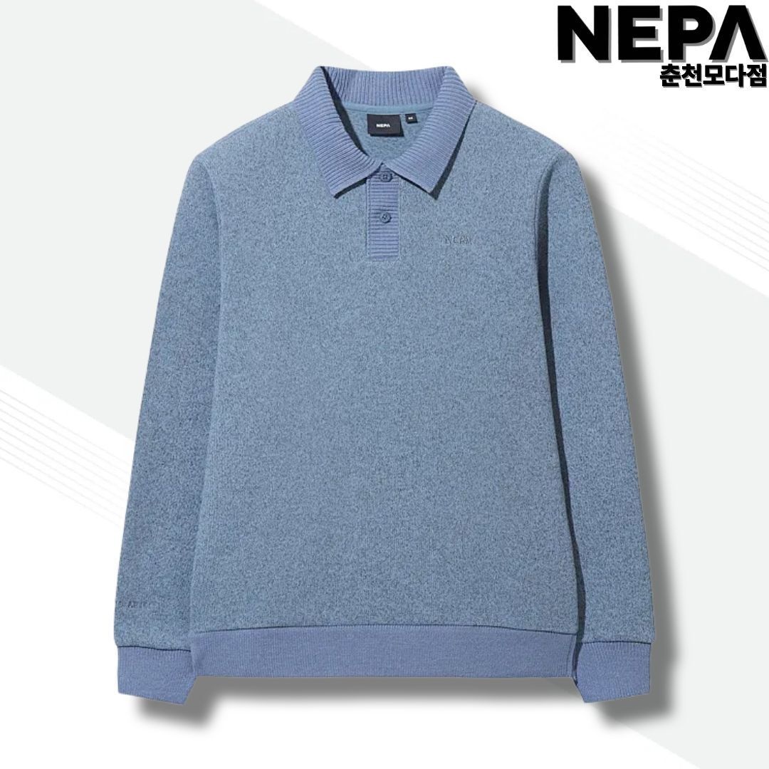 네파 네파 남성 카라티 스웨터 폴로티셔츠 캐주얼 기모 보온성 니트 그라티아 폴로티 7L75243 L58