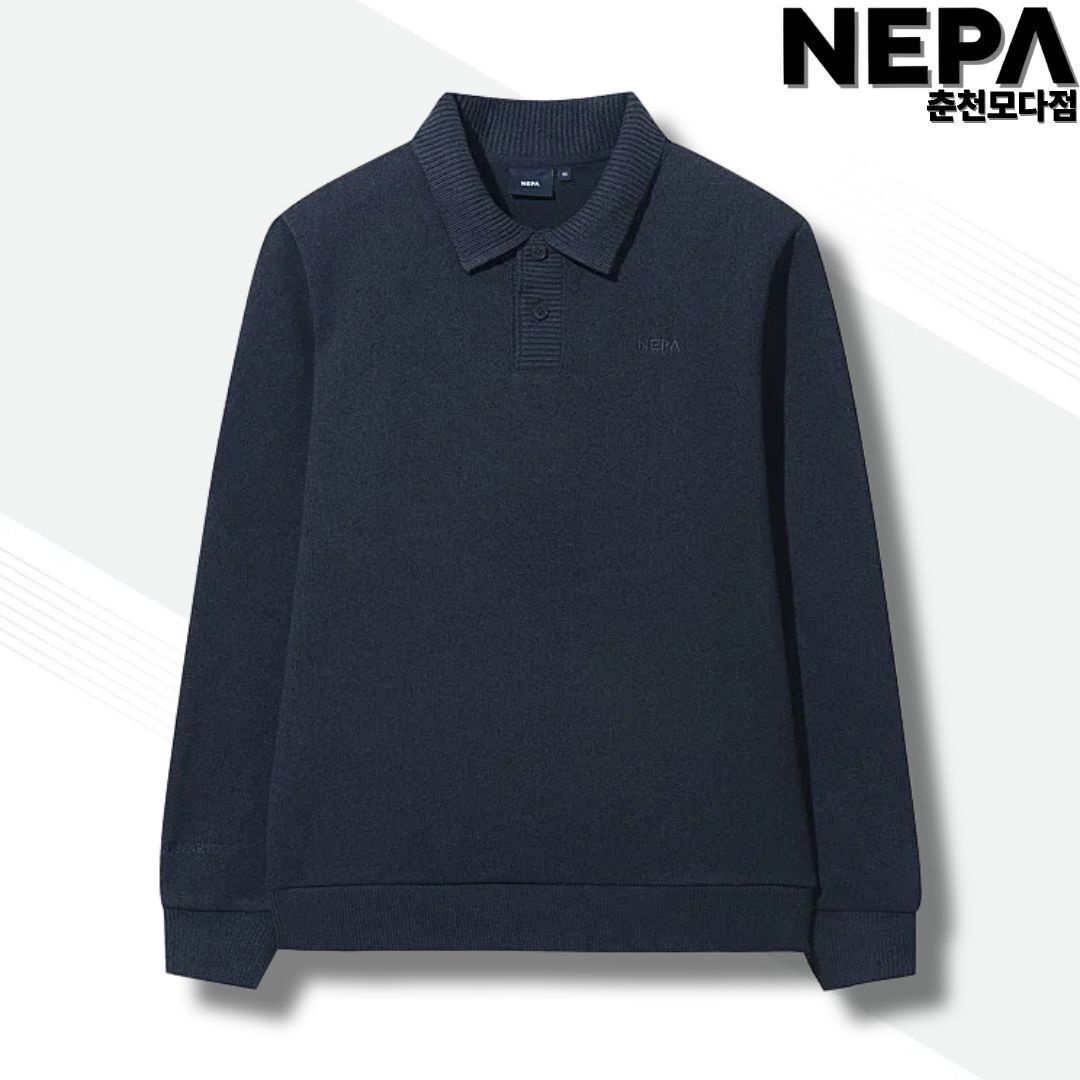 네파 네파 남성 카라티 스웨터 폴로티셔츠 캐주얼 기모 보온성 니트 그라티아 폴로티 7L75243 C02