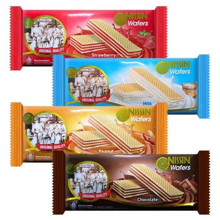 니신와퍼 딸기 밀크 땅콩 초코 모음 웨하스 100g 간식