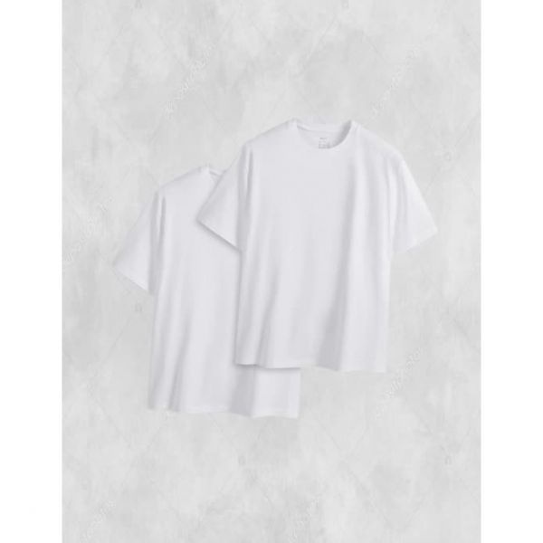 TOPTEN 탑텐 공용) 코튼 레이어드 반팔티 (2PACK)_MSF5TS3004 274487 FE4870428-E2B