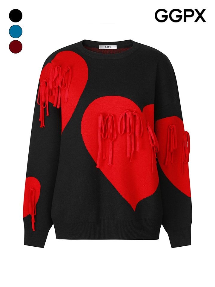 GGPX 하트 프린지 니트 (GP9KP023F) 854203