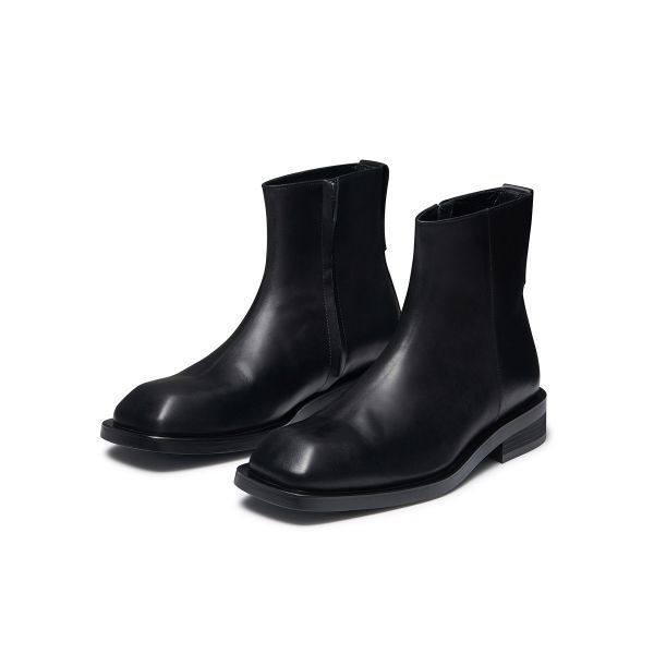 무신사 스탠다드 ltgt 스탠다드 MUSINSA STANDARD 트라페즈 토 앵클 부츠 블랙 MEBFB0Z92-BK 544732