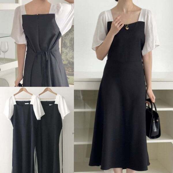 상세정보별도표시 / 상세정보별도표시 [모노무드] RDSDU456 허그쉬폰플레어원피스 505U456S 빅사이즈 여성의류