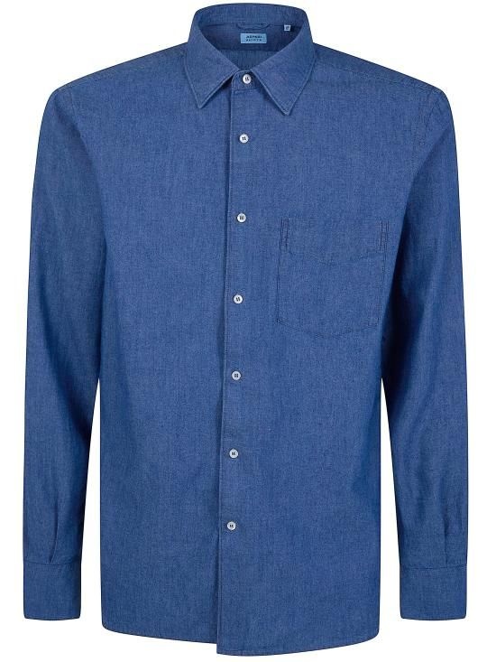 아스페시 26SS 아스페시 긴팔 셔츠 CN A CE36 E542 01031 MEDIUM DENIM