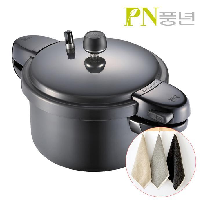 [PN풍년][고급 핸드타월 사은품 증정] 풍년압력밥솥 블랙펄 트렌디 8인용 / 경질 압력솥