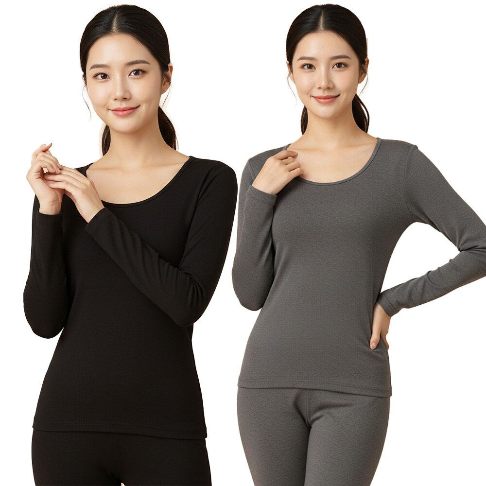 미미캐츠 두툼한 융 기모 방풍 방한 여성 내복 내의 상의 R-4090 799502