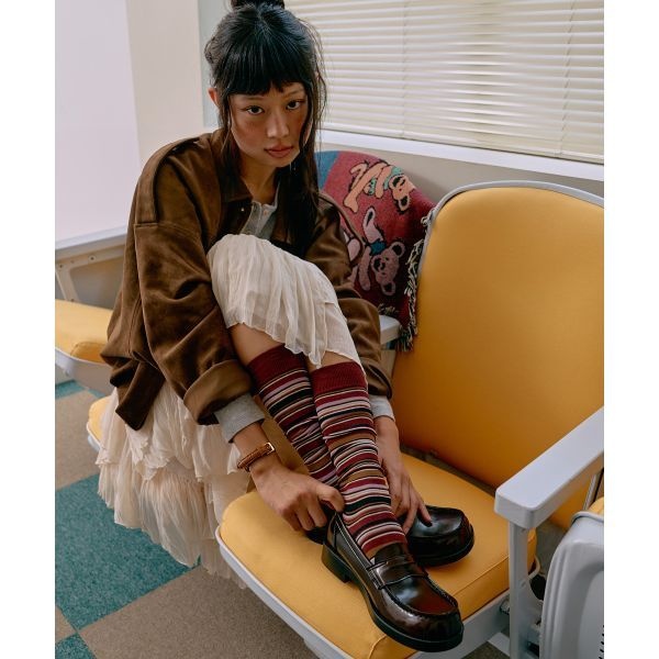 HARUTA HARUTA [서지수 PICK]여성용 PU 스퀘어토 페니로퍼 HS4900_JAMAICA HRT4900JMC_MUSINSA 2818685