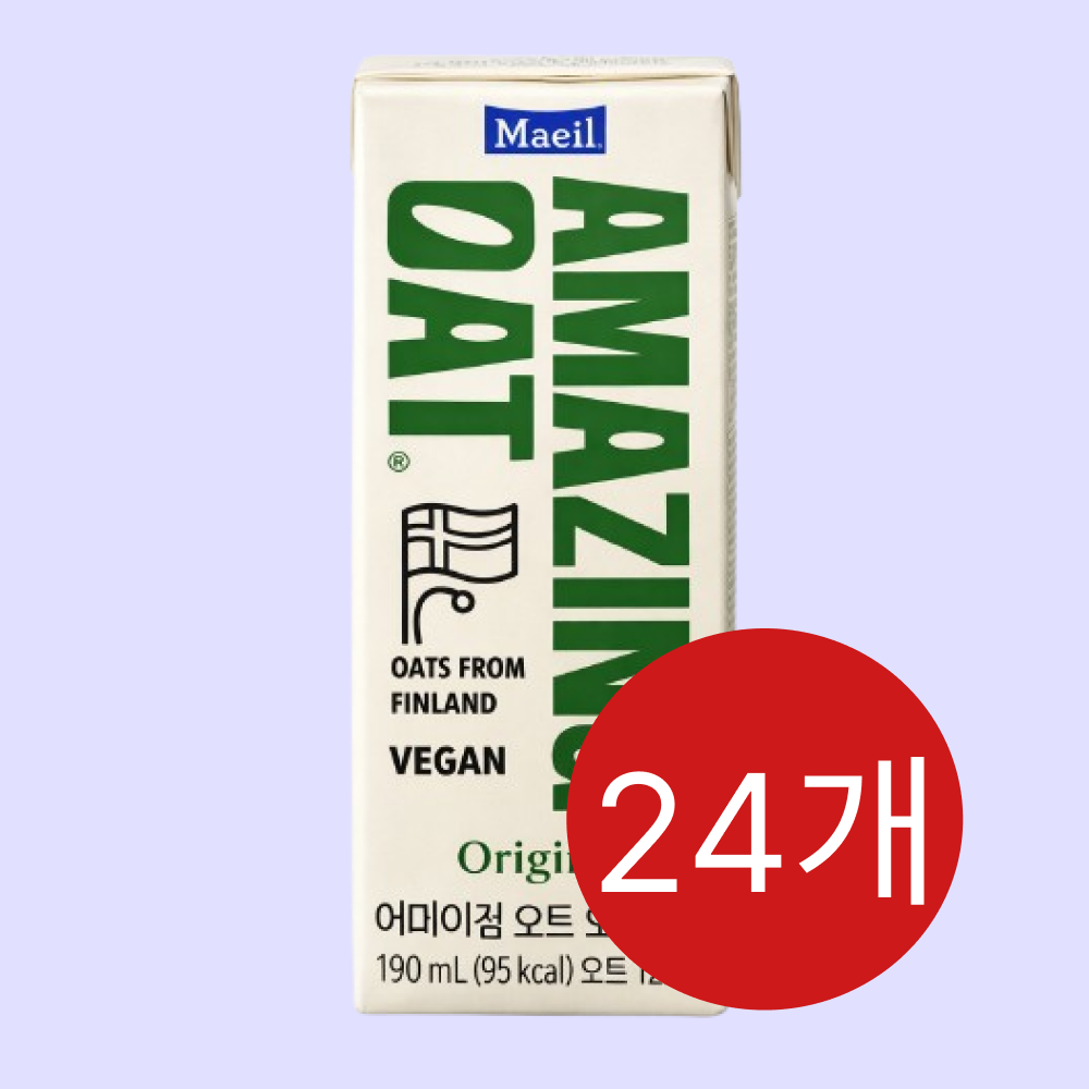매일유업 매일유업 어메이징 오트 오리지널 190ml 24팩 오트밀 귀리우유 언스위트