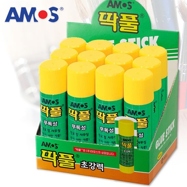 [오늘출고] 아모스 딱풀 35g 12개입 1박스/고체풀