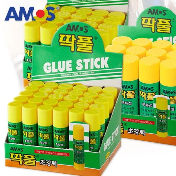 [아모스]아모스딱풀 1박스/8g,15g,25g,35g/고체풀 : 롯데ON