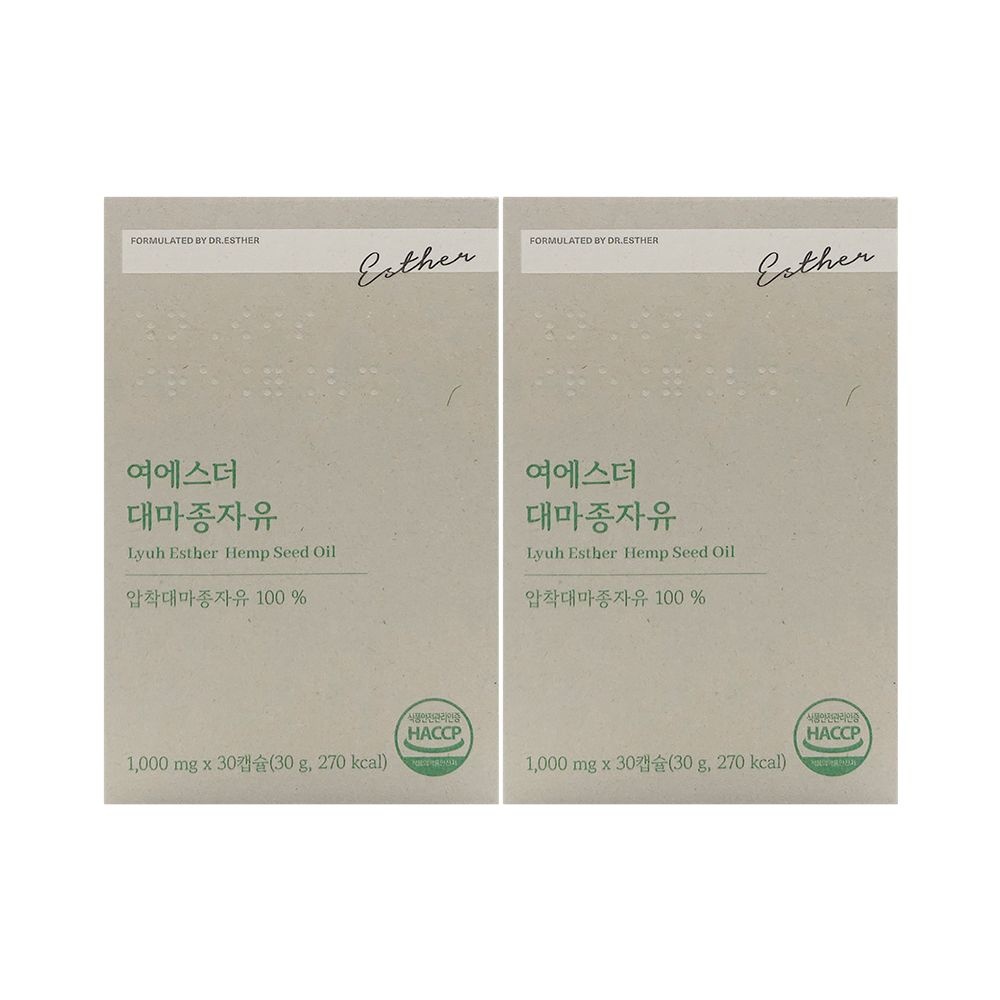 에스더포뮬러 여에스더 대마종자유 1000mg x 30캡슐 x 2박스