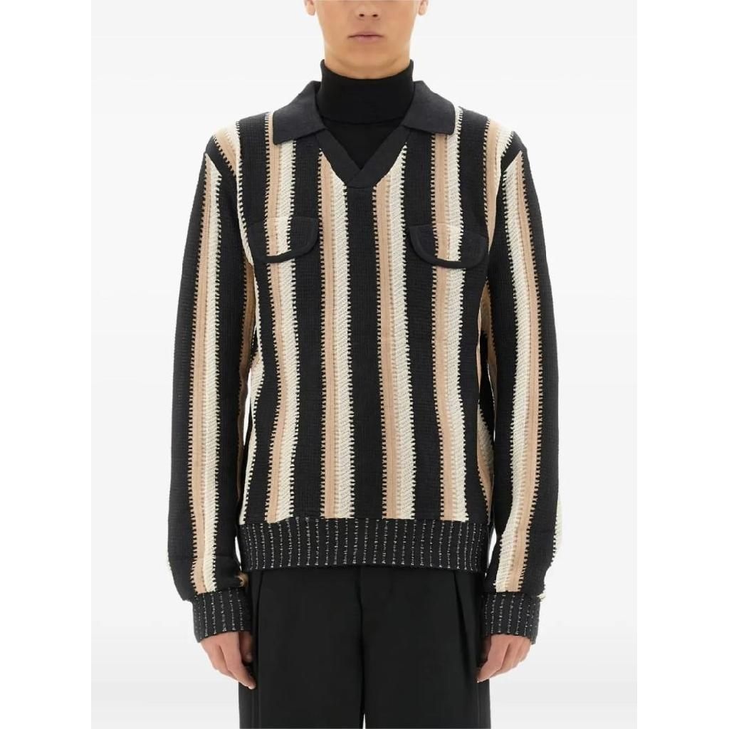 사스콰치패브릭스 SASQUATCHFABRIX. 스트라이프 플랩 포켓 스웨터 24AWKNN00101 TP444243506